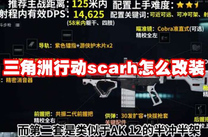 三角洲行动scarh改装攻略